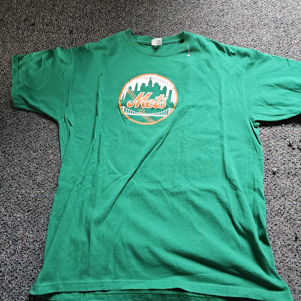 Anvil Green Mets Logo Short-Sleeve Tee